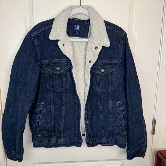 Gap Men’s 1969 icon sherpa-lined denim jacket M - Picture 3 of 14